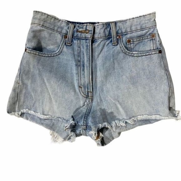 Lucky Brand Women’s 26 Denim Clover Distressed Hem‎ High Rise Jean Shorts - Picture 4 of 4
